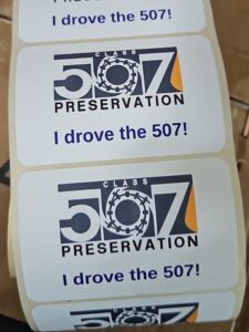 "I drove the 507!" stickers