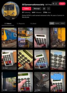 Screenshot of 507preservationsociety account on TikTok